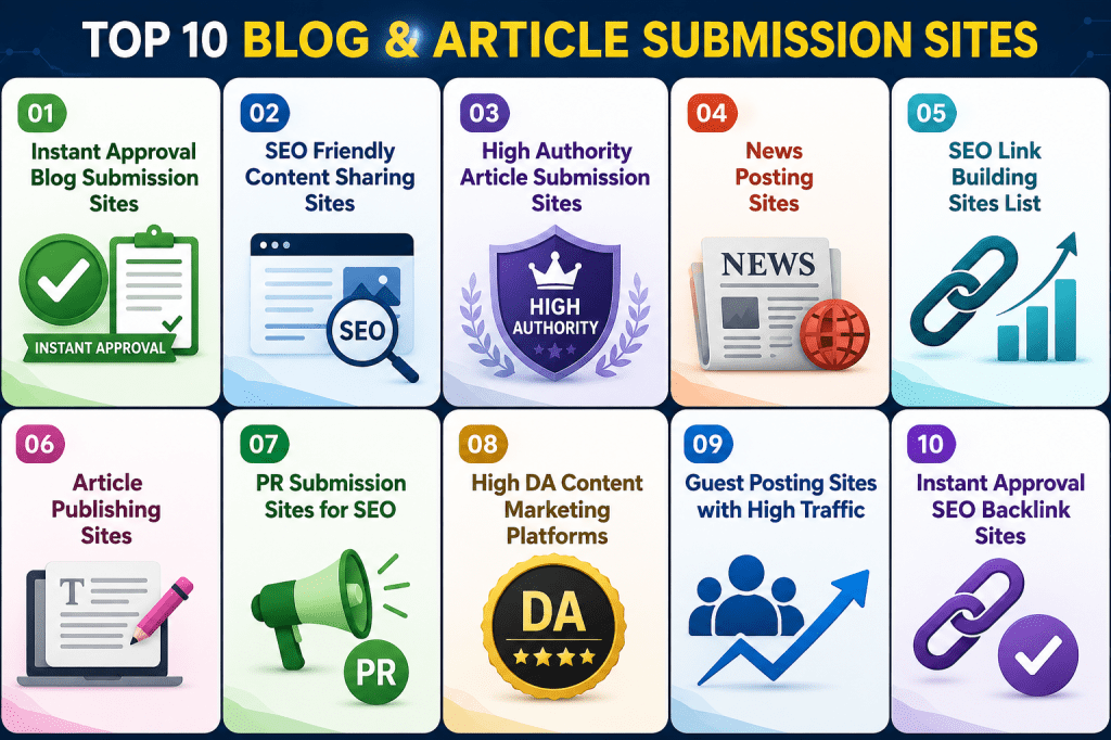 Instant Approval Guest Posting Sites List for SEO